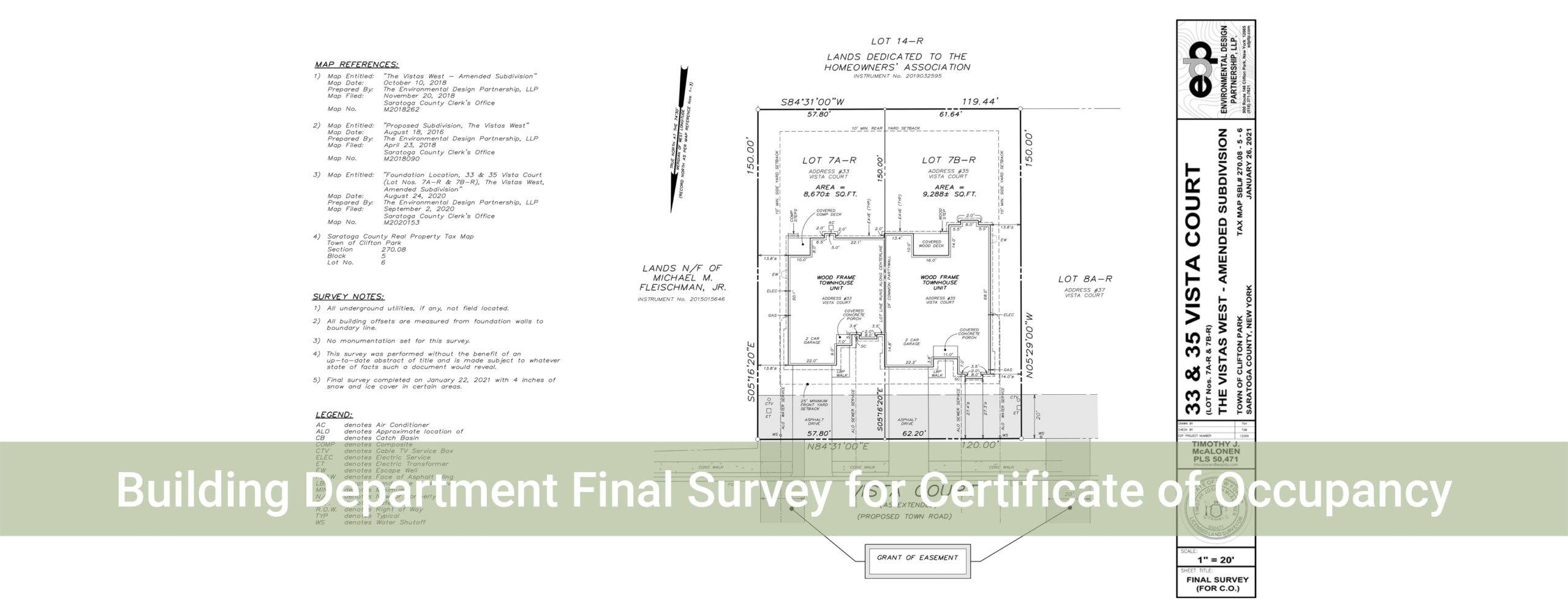 Final Survey Certificate of Occupancy